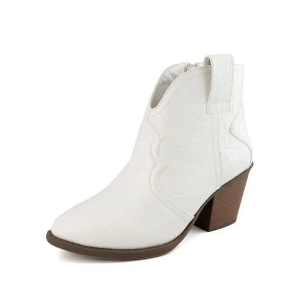 Sugar Women's Boots sz 6 Western Cowgirl Chucky Side-Zip Heels NEW # box 658